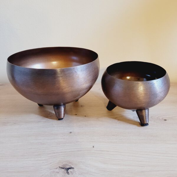 Schale Q Bronze Vase auf Füßen 16 cm