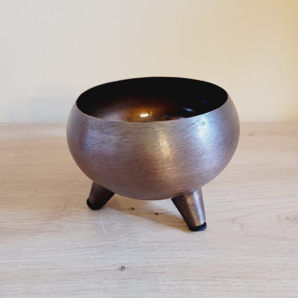 Schale Q Bronze Vase auf Füßen 10 cm