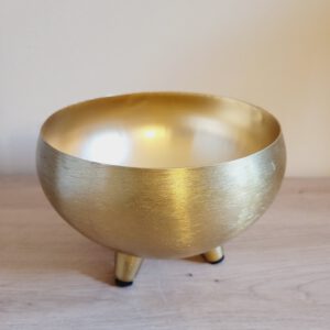 Schale Q Gold Vase auf Füßen
