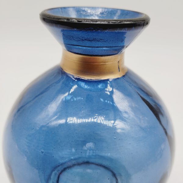 Vase Kugel bowl mit Goldrand 13 cm