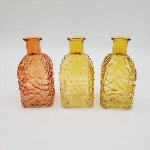 Vintagevase Bottle gelb-kürbis mix 13 cm