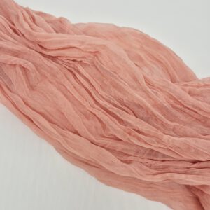 Dekostoff Gaze apricot 90 cm x 3 m Tischläufer Gazestoff zart