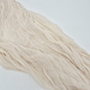 Dekostoff Gaze beige 90 cm x 3 m Tischläufer Gazestoff zart