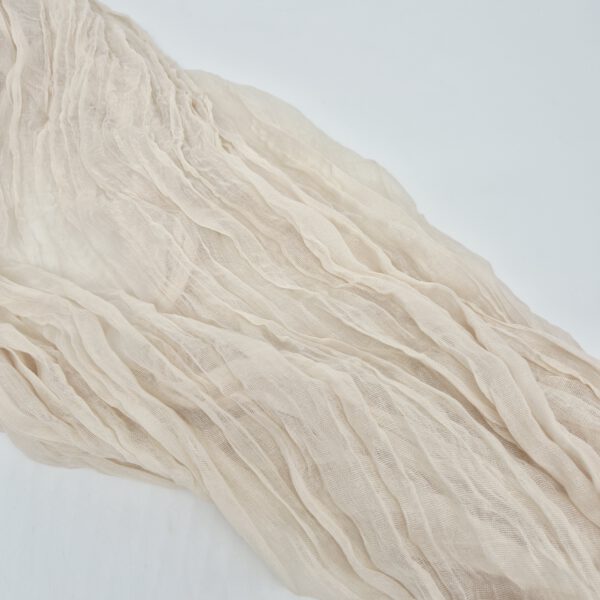 Dekostoff Gaze beige 90 cm x 3 m Tischläufer Gazestoff zart