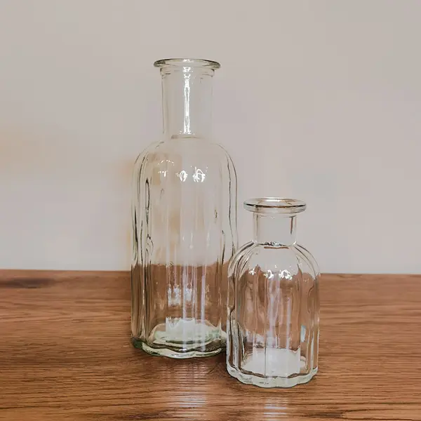 Vintagevase "Flasche midi" klarglas