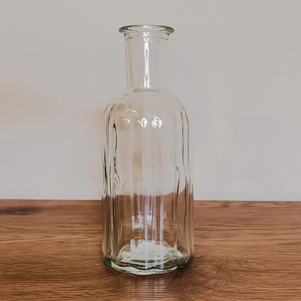 Vintagevase "Flasche midi" klarglas