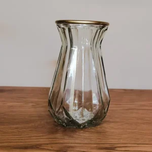 Vase "Golden Stripes geschwungen" klarglas