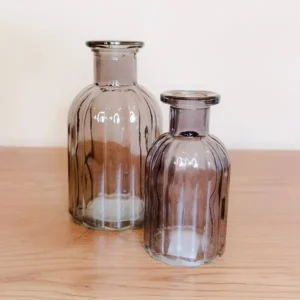 Vintagevase "Flasche mini" anthrazit